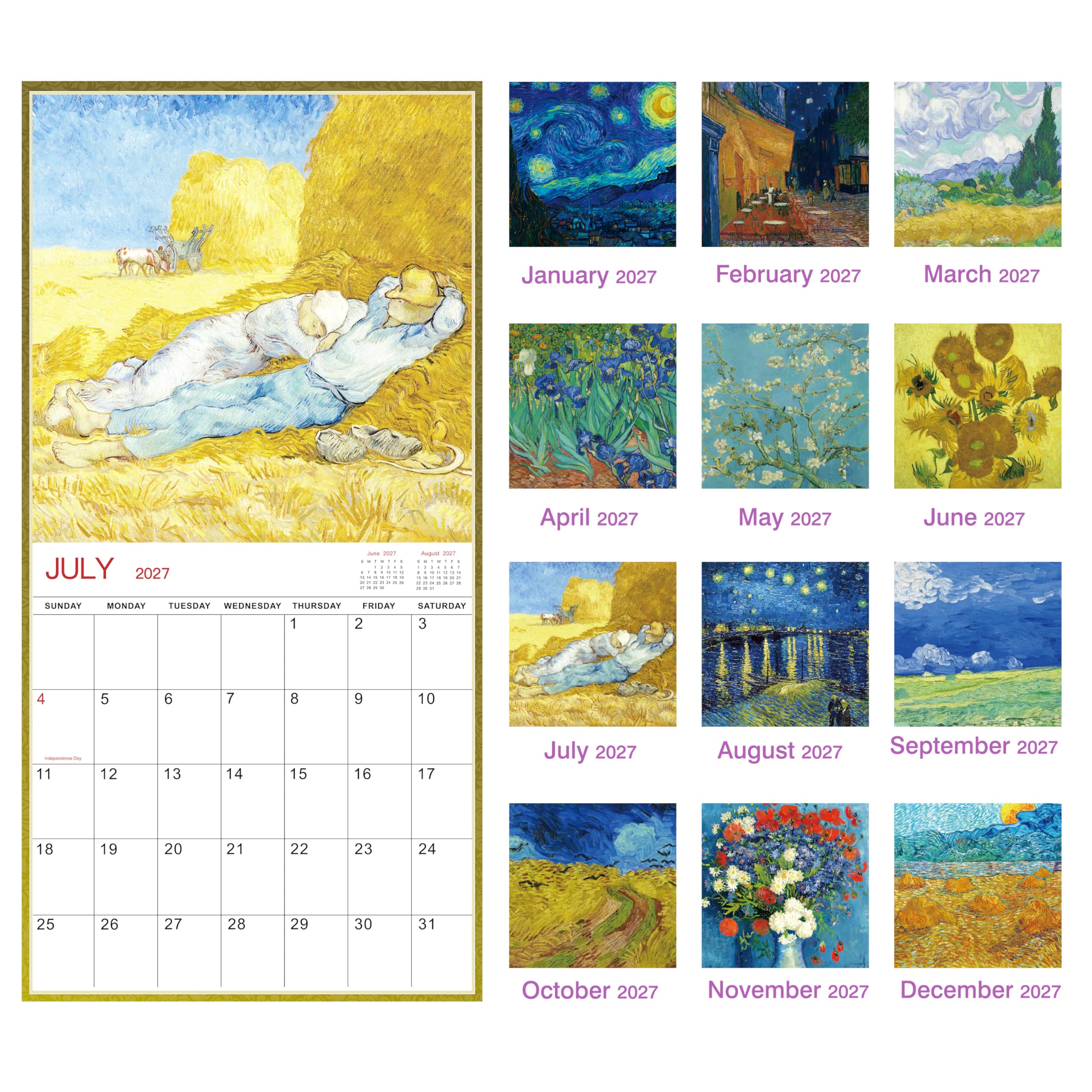 Amazon.com: Wall Calendar 2026-2027 - Calendar 2026-2027, 18-Month