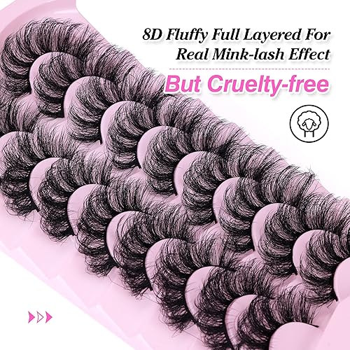 Miniatura 4 de Pestañas postizas de banda transparente, pestañas naturales de ojo de gato, pestañas postizas de 0.631 pulgadas, pestañas esponjosas de visón,