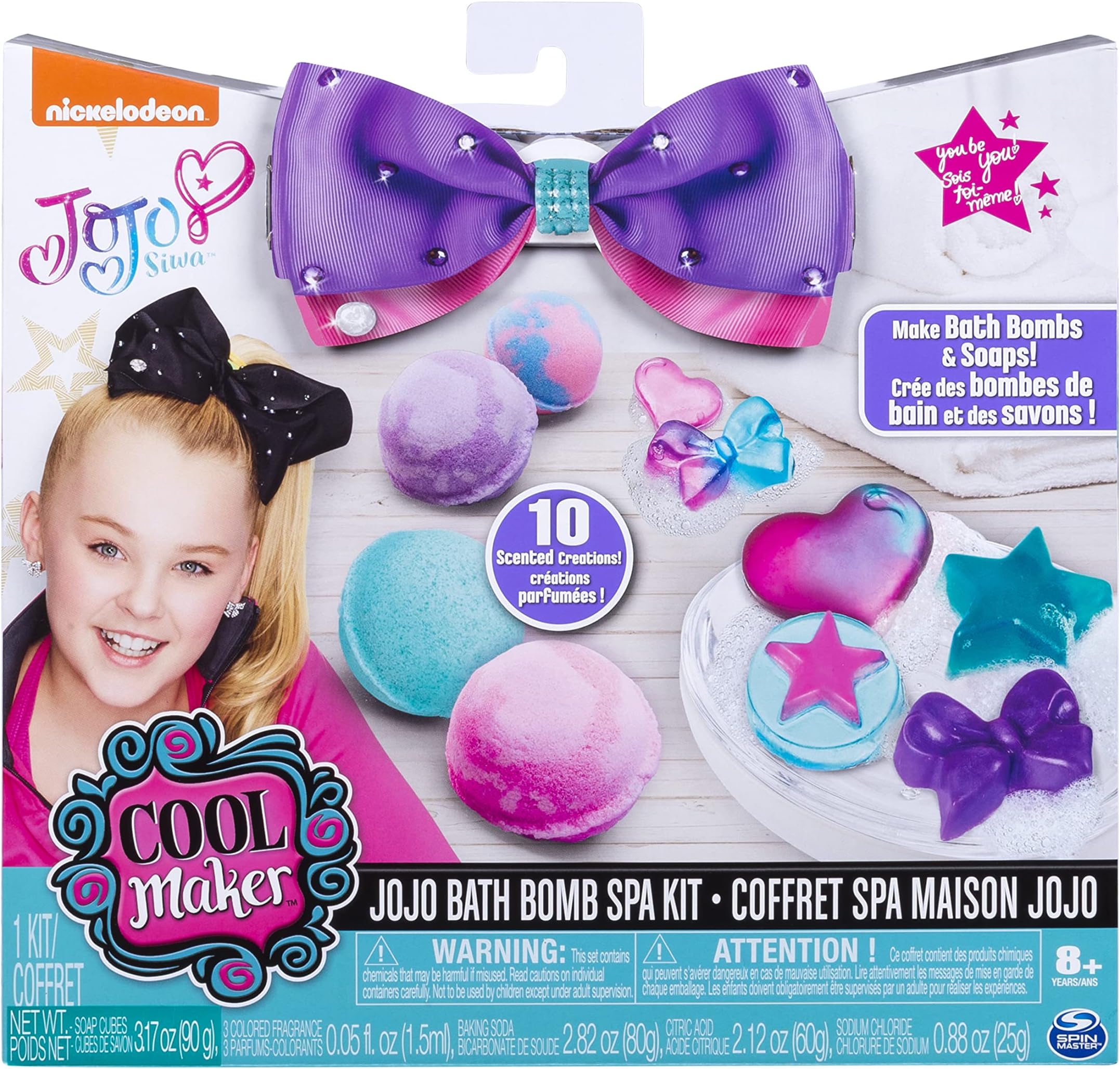 Cool Maker - JoJo Siwa Bath Bomb and Soap Spa Kit, for Ages 8 and Up, Multicolor, Model:6043893