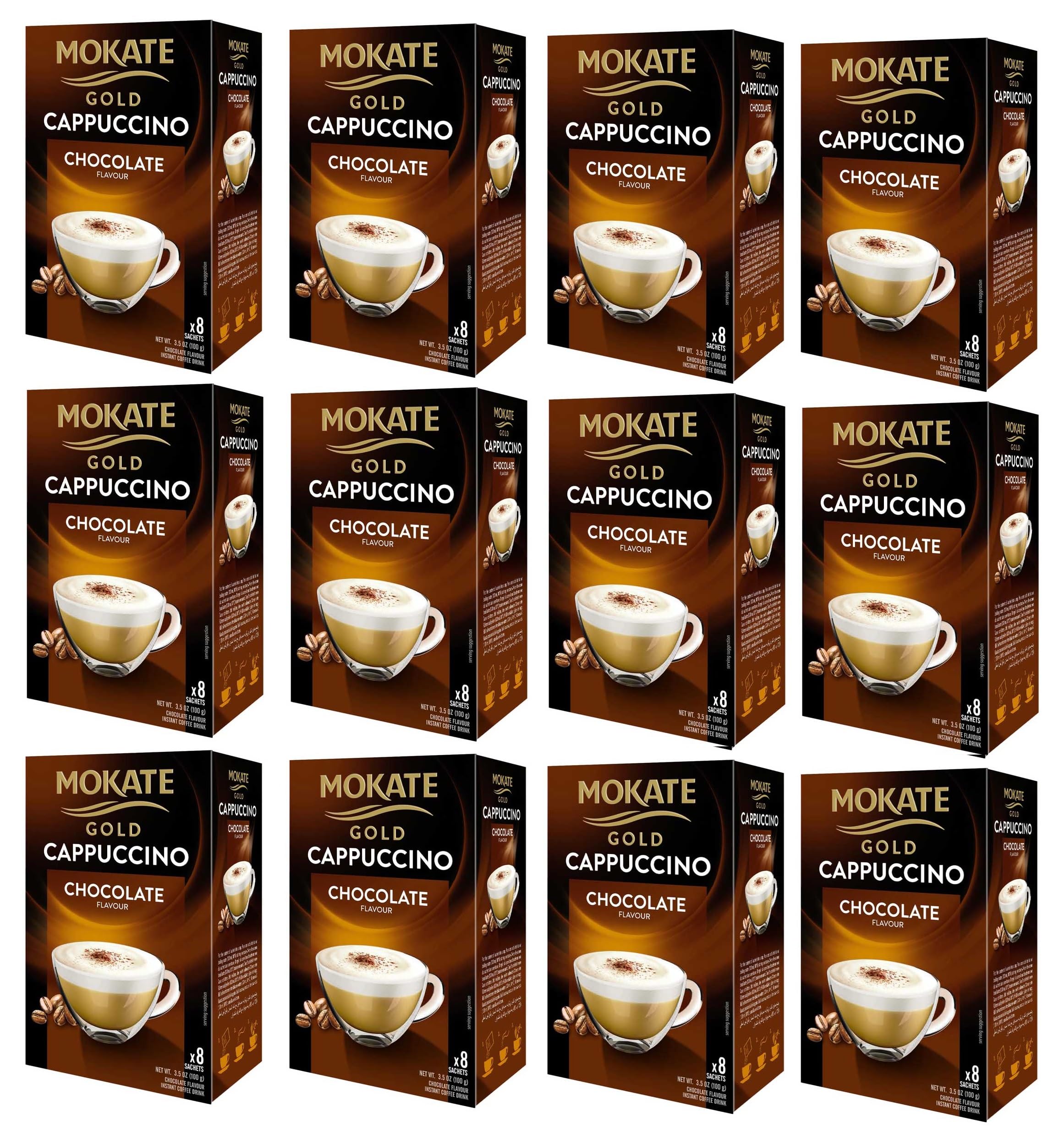 MokateGold Chocolate Cappuccino Coffee Sachets x8 (Pack of 12, Total 96 Sachets)