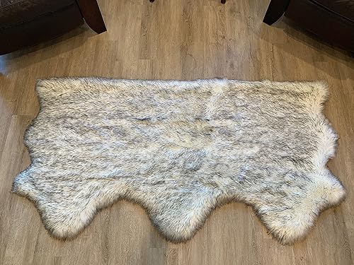 Miniatura 4 de LAMBZY Alfombra de pelo de oveja sintética, súper suave, hipoalergénica, sedosa para sala de estar, habitación de los niños, sofá (triple lado a