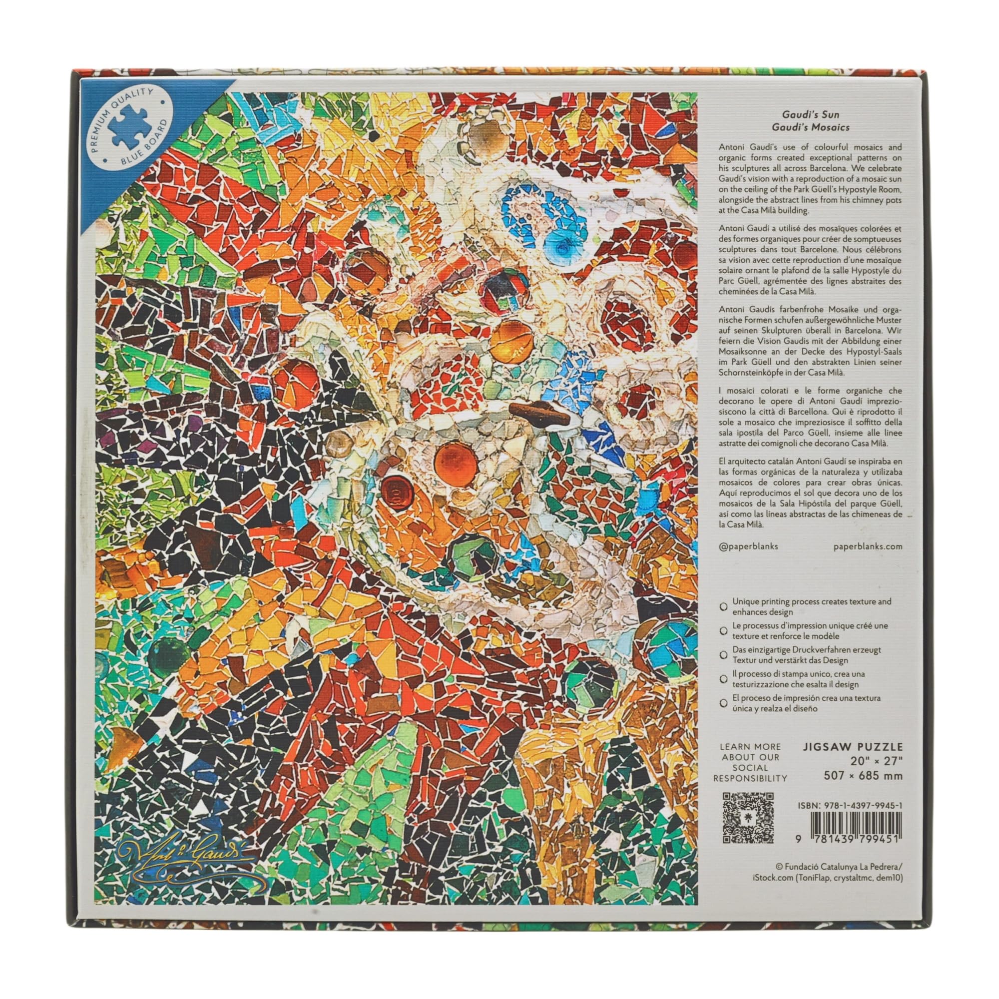Amazon.com: Paperblanks | Gaudi Sun | Gaudi Mosaics | Jigsaw