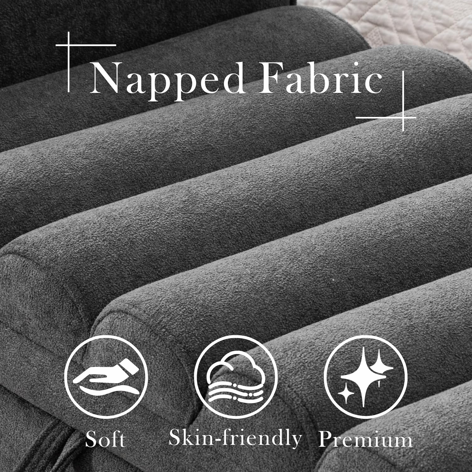 Aoiy & Wifon 65.55" W Large Storage Ottoman Bench, King Size End of Bed Storage Bench with Wood Legs, Upholstered Window Bench for Bedroom, Living Room, Entryway, Charcoal