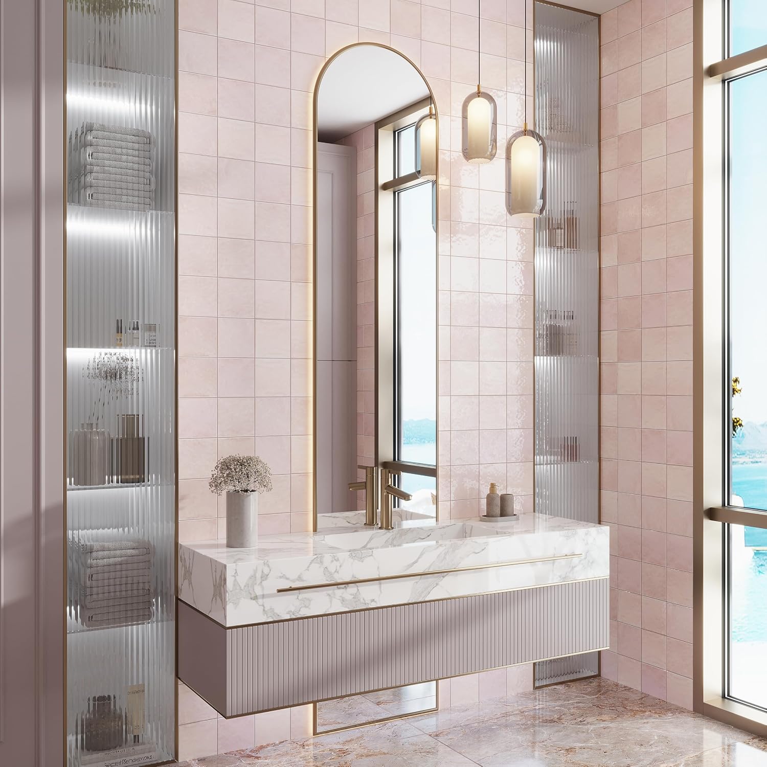 Box of 57 Creamy White Ceramic Wall Tiles – 5.2" x 5.2" Glossy Glazed Squares, 10.72 Sq Ft, Hard-Fired Ceramic, Not Peel & Stick - Kitchen Backsplash, Bathroom Wall, Shower, Fireplace, Accent Panels