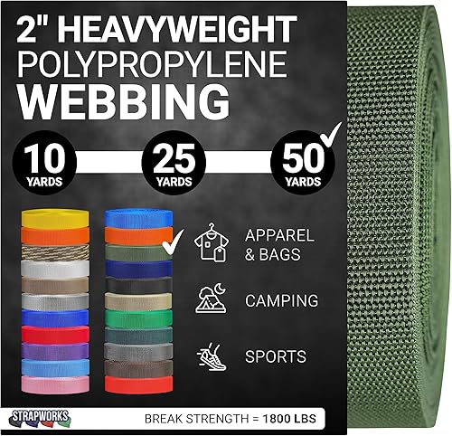 Vista 20 de Strapworks Correas de polipropileno pesado: correas de polietileno resistentes para reparación de equipos de bricolaje al aire libre Negro