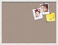 Vista 42 de PinPix Tablero de anuncios de corcho de 12 x 12 pulgadas. Este tablero decorativo enmarcado viene con diseño de círculos B W y un marco blanco