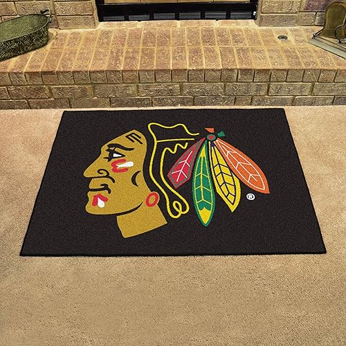 Miniatura 2 de FANMATS 10368 Chicago Blackhawks All-Star - Alfombra de 34 pulgadas x 42.5 pulgadas, alfombra de decoración del hogar y tapete trasero
