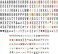 Vista 2 de Letras de caja de luz extra cinematográfica, 312 piezas (104 negro + 104 colores multicolor + 104 iconos), letras iluminadas, embalaje de regalo