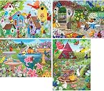 Bits and Pieces – 4-in-1 Multi-paquet - 500 Puzzles de puzzle pour adultes – 500 Pc Spring Garden Fleurs Puzzle Set Ensemble par artiste Kathy Bambeck - 41cm x 51cm
