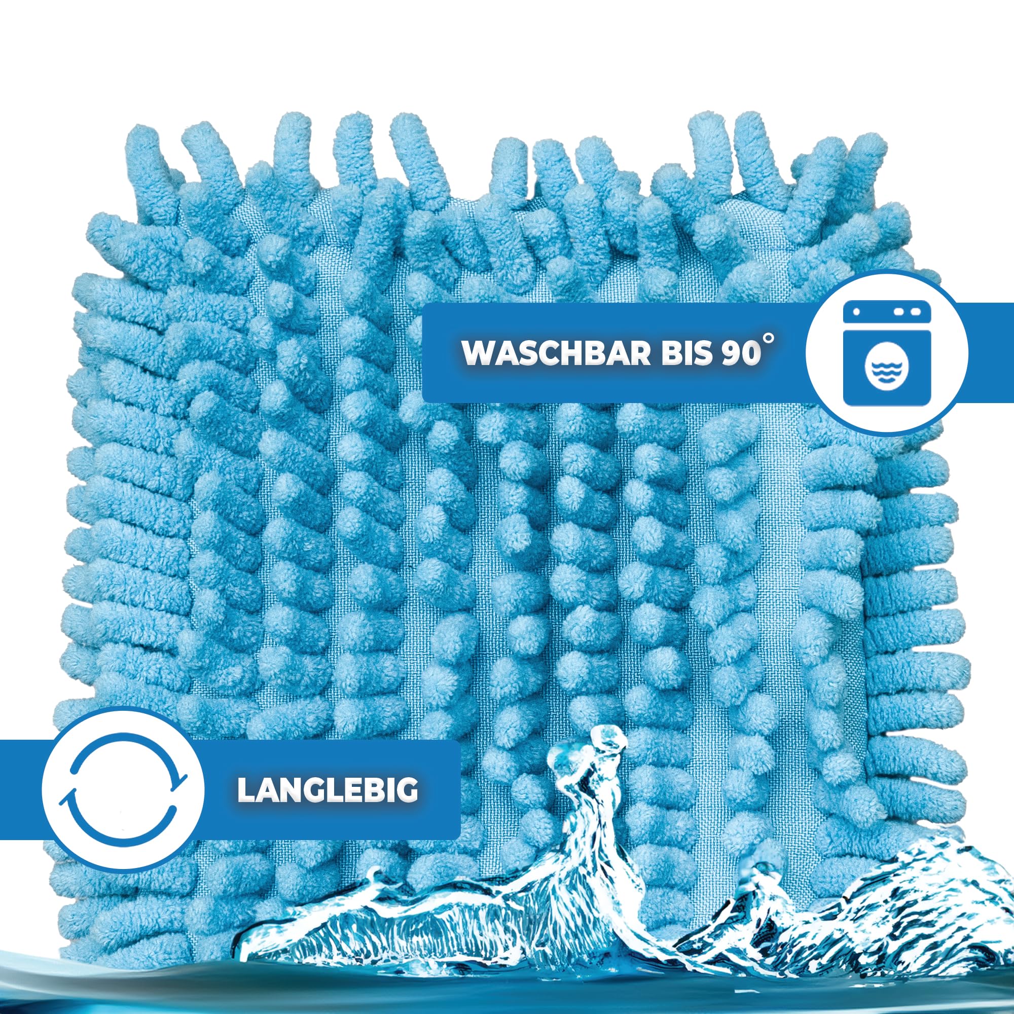 Lot De 4 Housses De Serpillère Chenille Lavables En Microfibre Avec