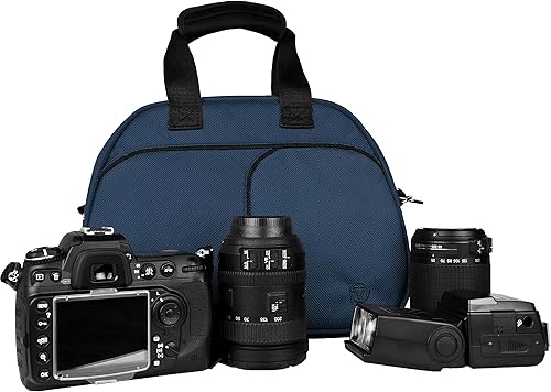 Miniatura 2 de Vangoddy Bolsa de transporte de viaje grande para cámaras D-SLR hecha para Nikon D3500 D5600 D850 D7500 D780 D750, serie Z (azul)