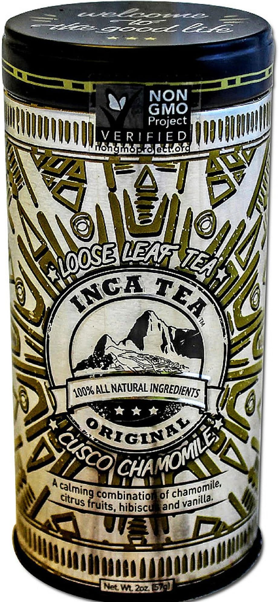 Loose Leaf Cusco Chamomile Tea with Organic, All-Natural Ingredients and Purple Corn by Inca Tea