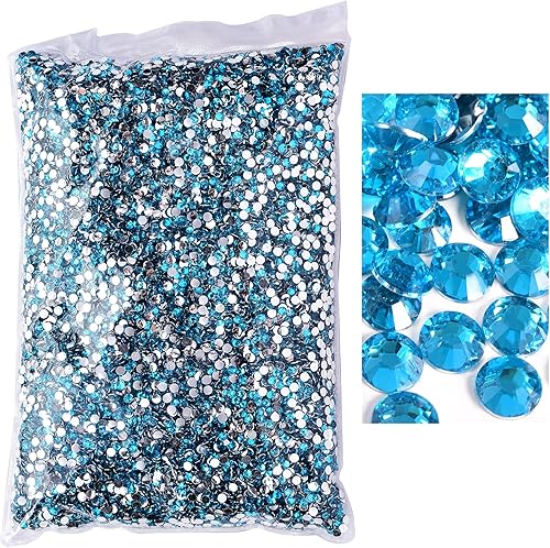 Miniatura 6 de BLINGINBOX 15000 diamantes de imitación de parte trasera plana, resina de respaldo plateado, diamantes de imitación no termofijos, gran cantidad al