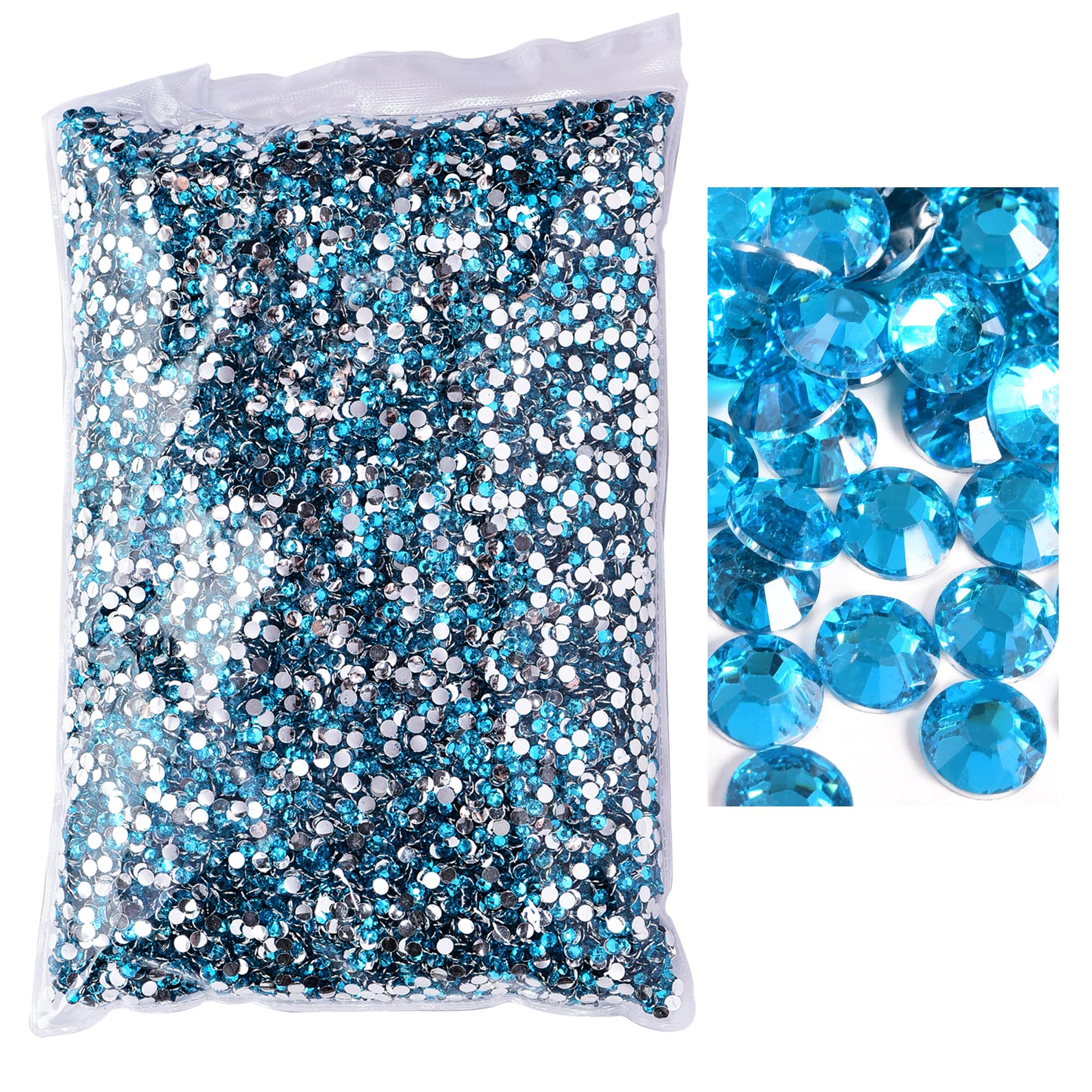 Blinginbox 15000pcs Flatback Rhinestones,Resin Non Hotfix Rhinestones Large Quantity Wholesale for Crafts DIY Creative Design,Clothes,Makeup,Nail Art