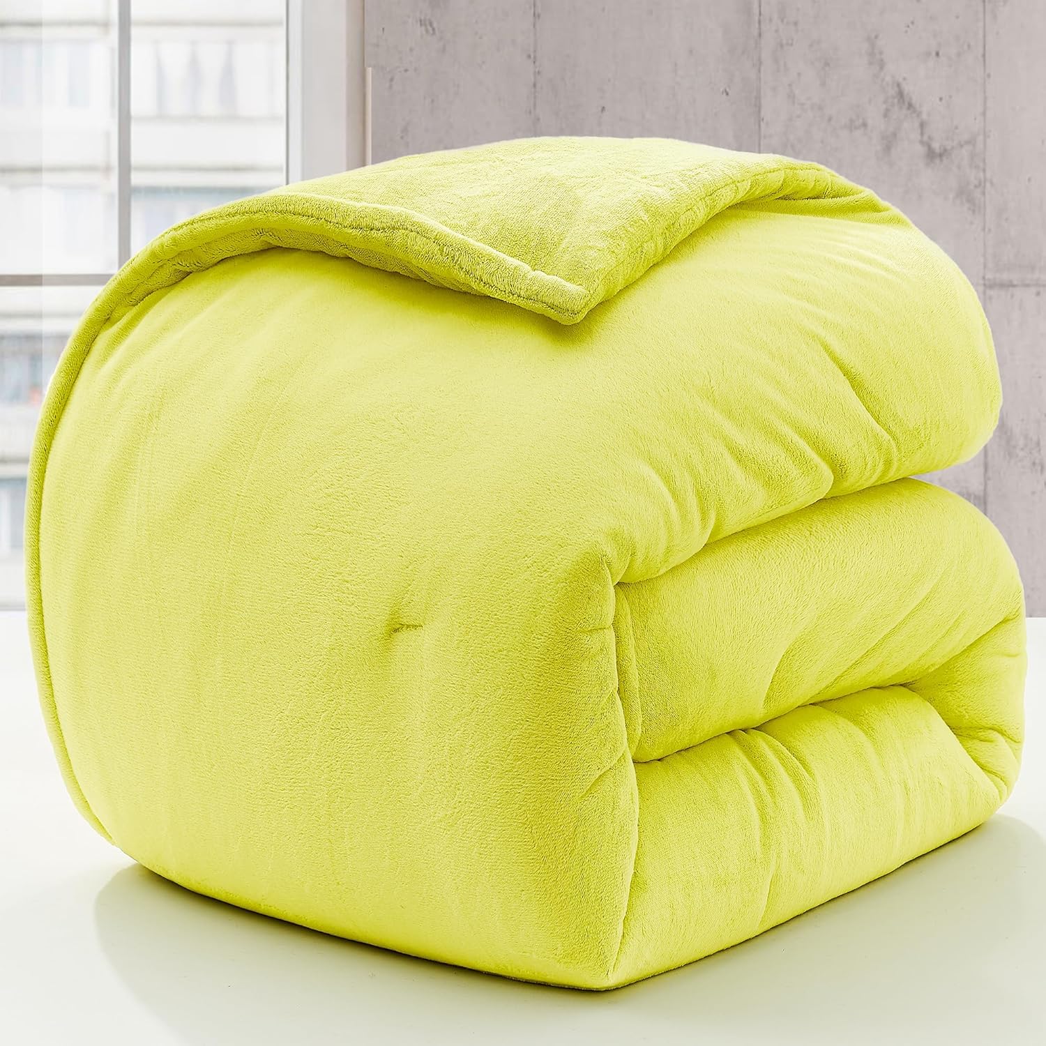 Byourbed Neon Nights - Coma Inducer® Oversized Queen Comforter Set - Neon Yellow
