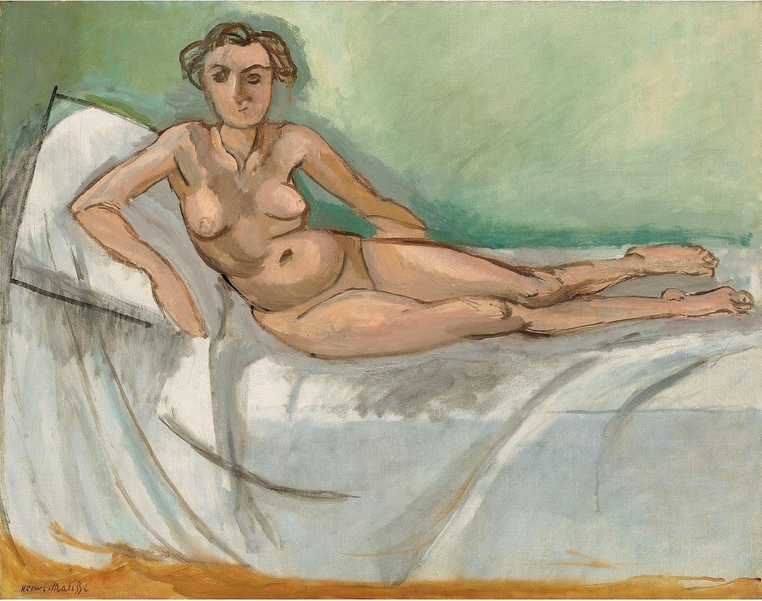 ArtDirect Half-reclining nude (1918) Unframed Art Print Giclee Poster by Henri Matisse - Ready for Framing with Customization Sizes 10x8, 14x11, 20x16, 31x24, 46x36 and 60x47 inches