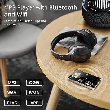 HIFI WALKER G7 MP3 Player with Bluetooth & WiFi, 144GB Android 13 Music Player, 4” HD Touchscreen MP4 Player with 3GB RAM, 1080p Video, Portable Spotify Player for Kids & Adults, White