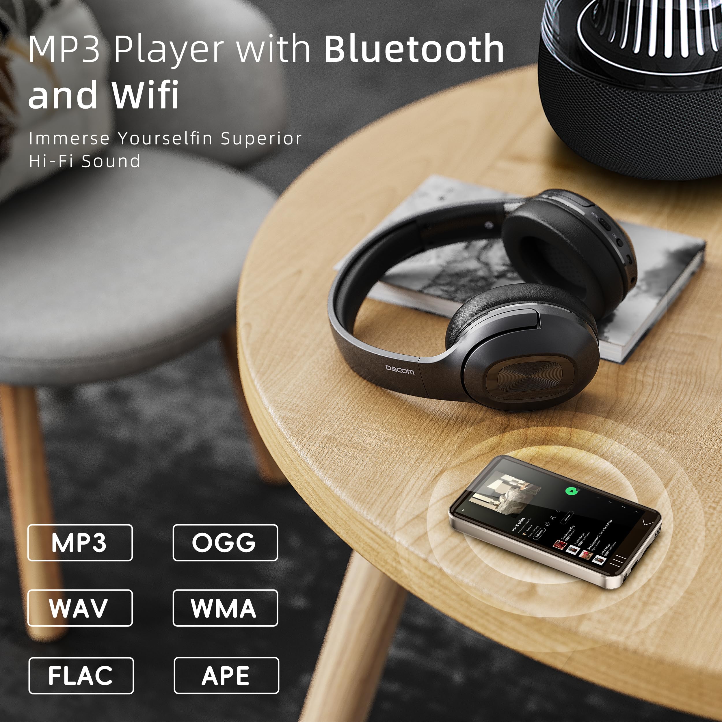 G7 MP3 Player with Spotify Camera, MP3 Player with Bluetooth and WiFi, Android Mp3 144GB MP4 Player with Speaker,Amazon Music, YouTube,Audible