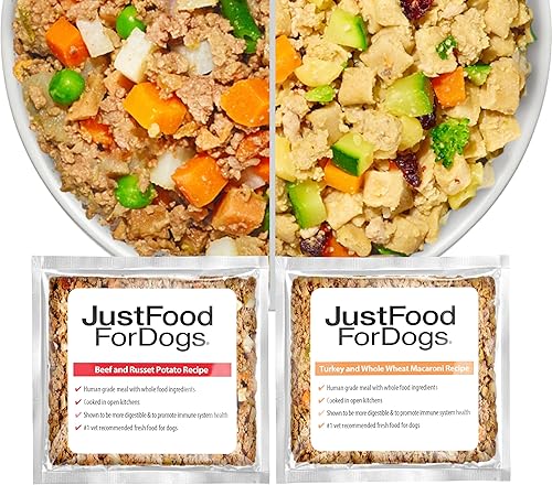 Miniatura 1 de JustFoodForDogs Frozen Fresh - Alimento para perros de grado humano paquete variado Fresh Boost 55 onzas paquete de 9