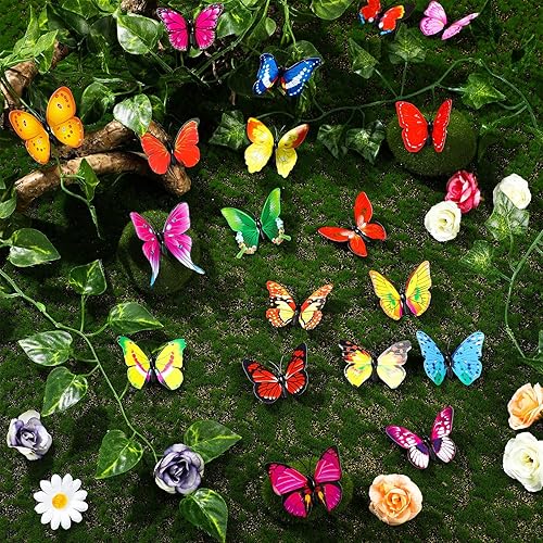 Vista 14 de 36 alfileres de mariposa 3D, broche de seguridad de plástico, decoración de México a granel para ropa de solapa, manualidades, decoración