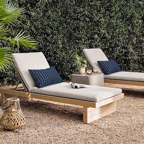 Miniatura 7 de DYTXIII Paquete de 2 almohadas lumbares impermeables para exteriores con rellenos, almohada decorativa rectangular para patio para el hogar, sofá,
