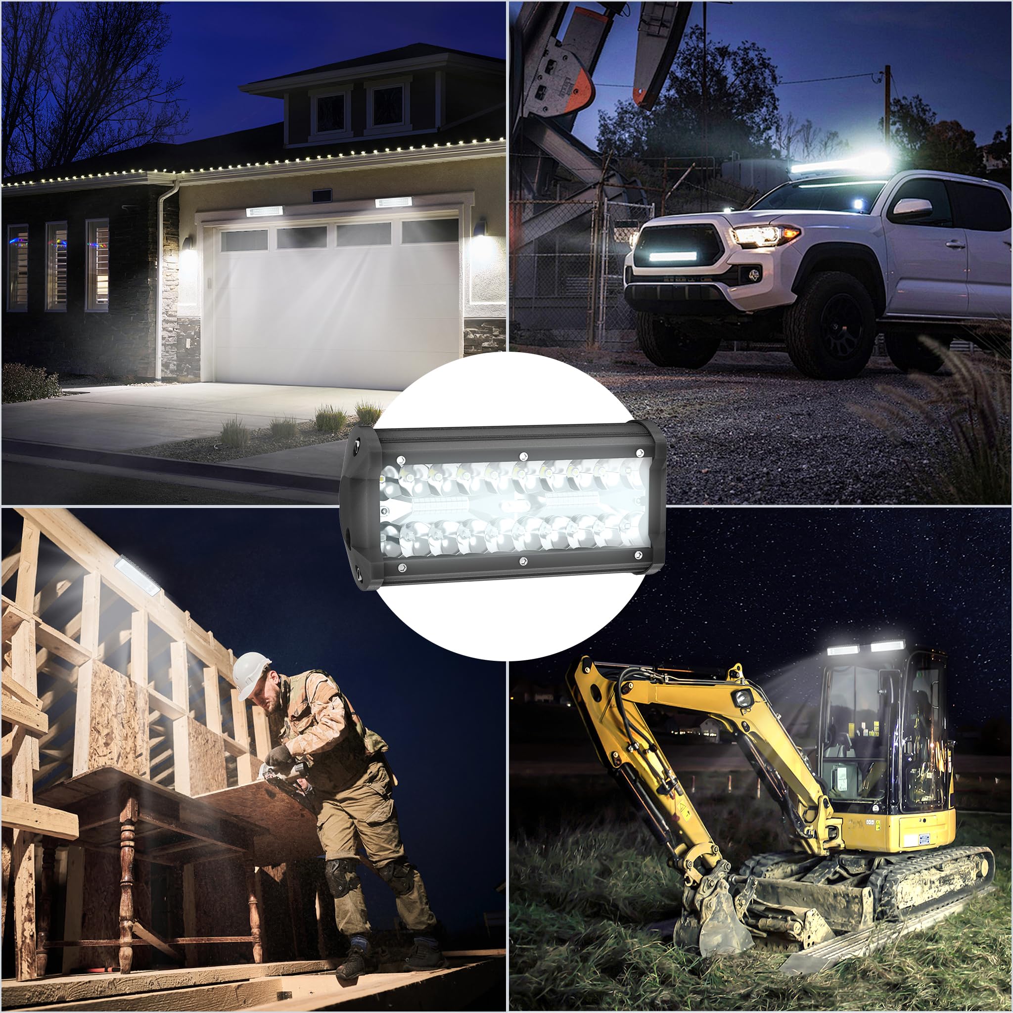 Reflektor roboczy LED, 120 W, 12-24 V, zimna biel, dodatkowy