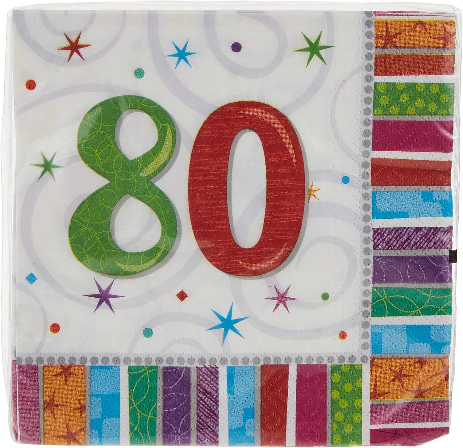 Amscan Servietten 40. Geburtstag - 16 Stück 33x33 Cm Radiant Birthday