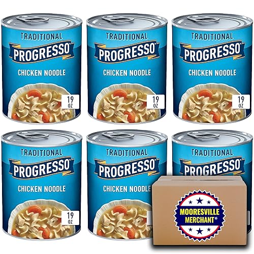 Miniatura 2 de Progresso - Sopa tradicional de fideos de pollo, 19 onzas líquidas, 6 latas con calcomanía Mooresville Merchant