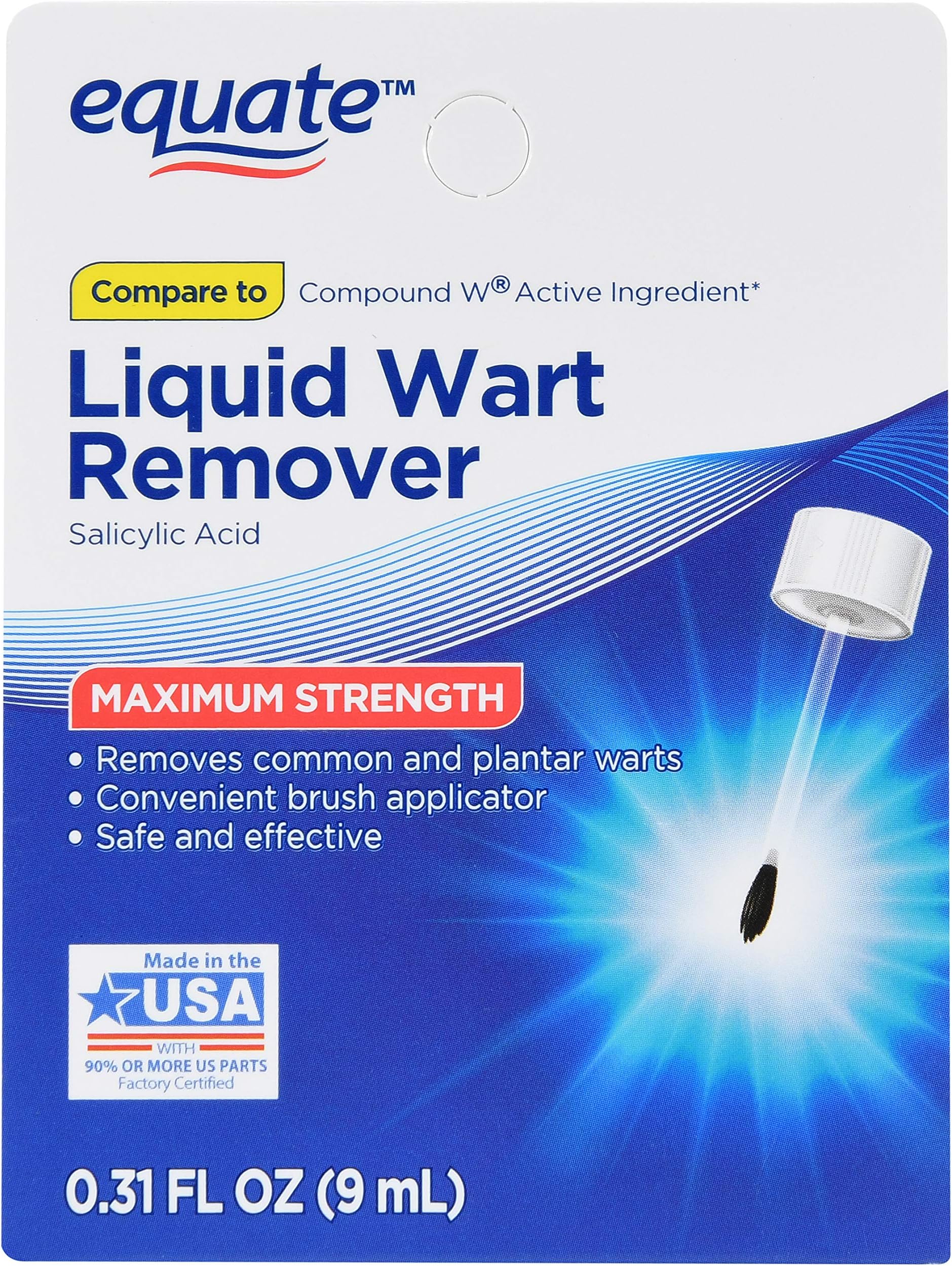 Equate Wart Remover With Salicylic Acid, . 31oz Max Strength