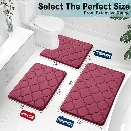 Miniatura 2 de Olanly - Alfombra de baño de espuma viscoelástica, ultra suave, antideslizante y absorbente, lavable a máquina, cómoda, gruesa alfombra de baño para