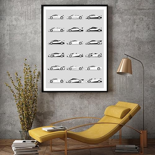 Miniatura 231 de Handmade Poster compatible with Chevy Print Wall Art Handmade Decor of the Best of Chevy Generations History Evolution 8x10" (Unframed) Satin Print