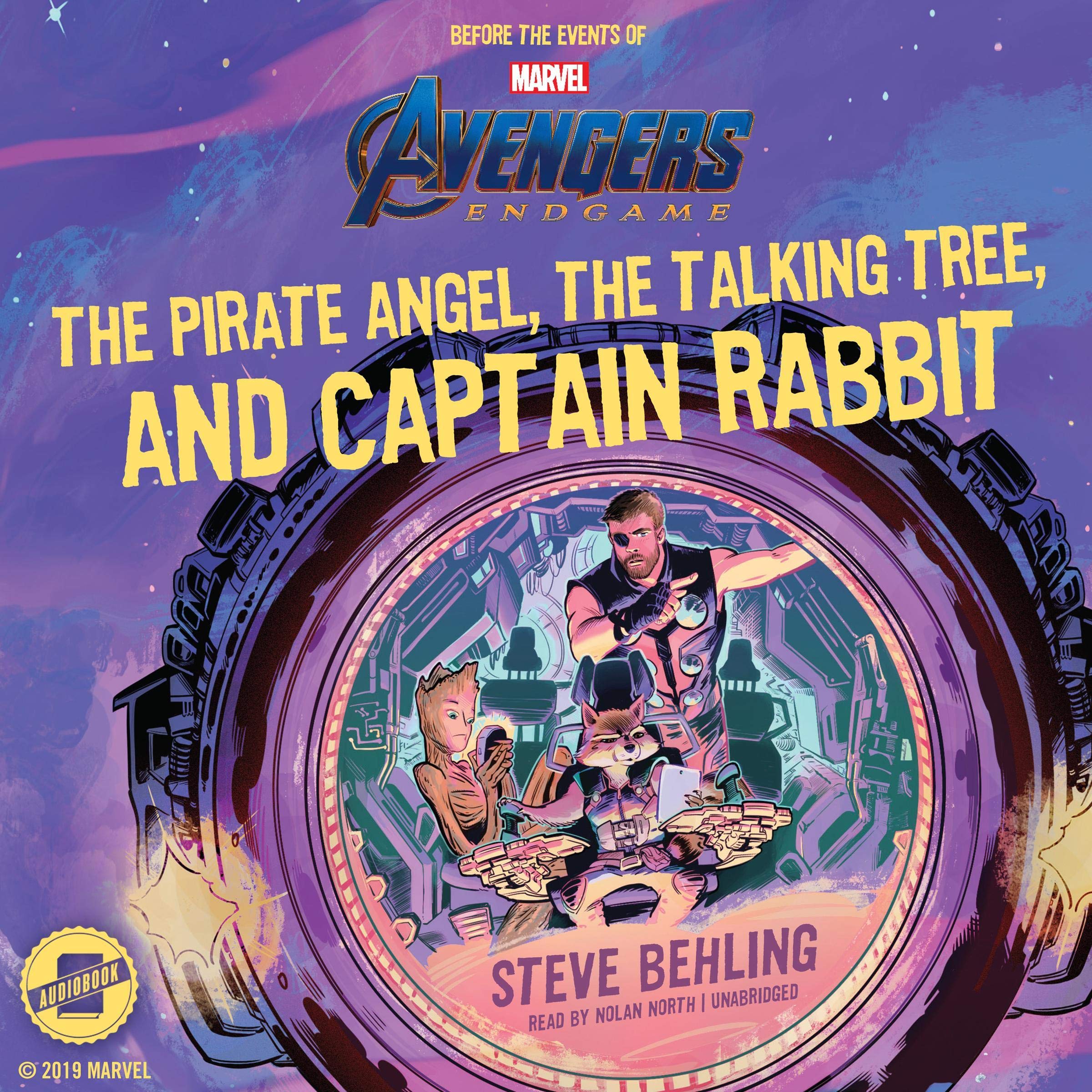 Cover art for Marvel's Avengers: Endgame: The Pirate Angel, the Talking Tree, and Captain Rabbit