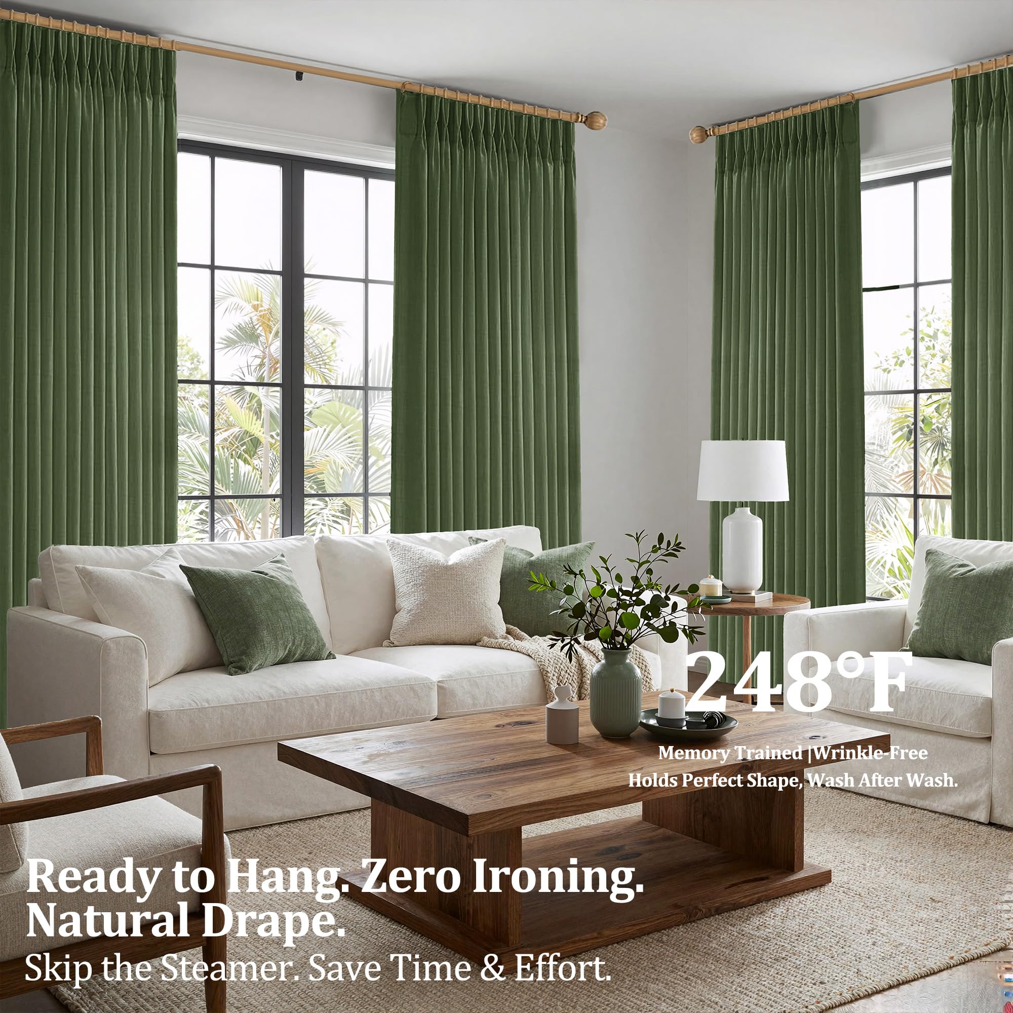 Linen Curtains - Pinch Pleat, Light Filtering -24