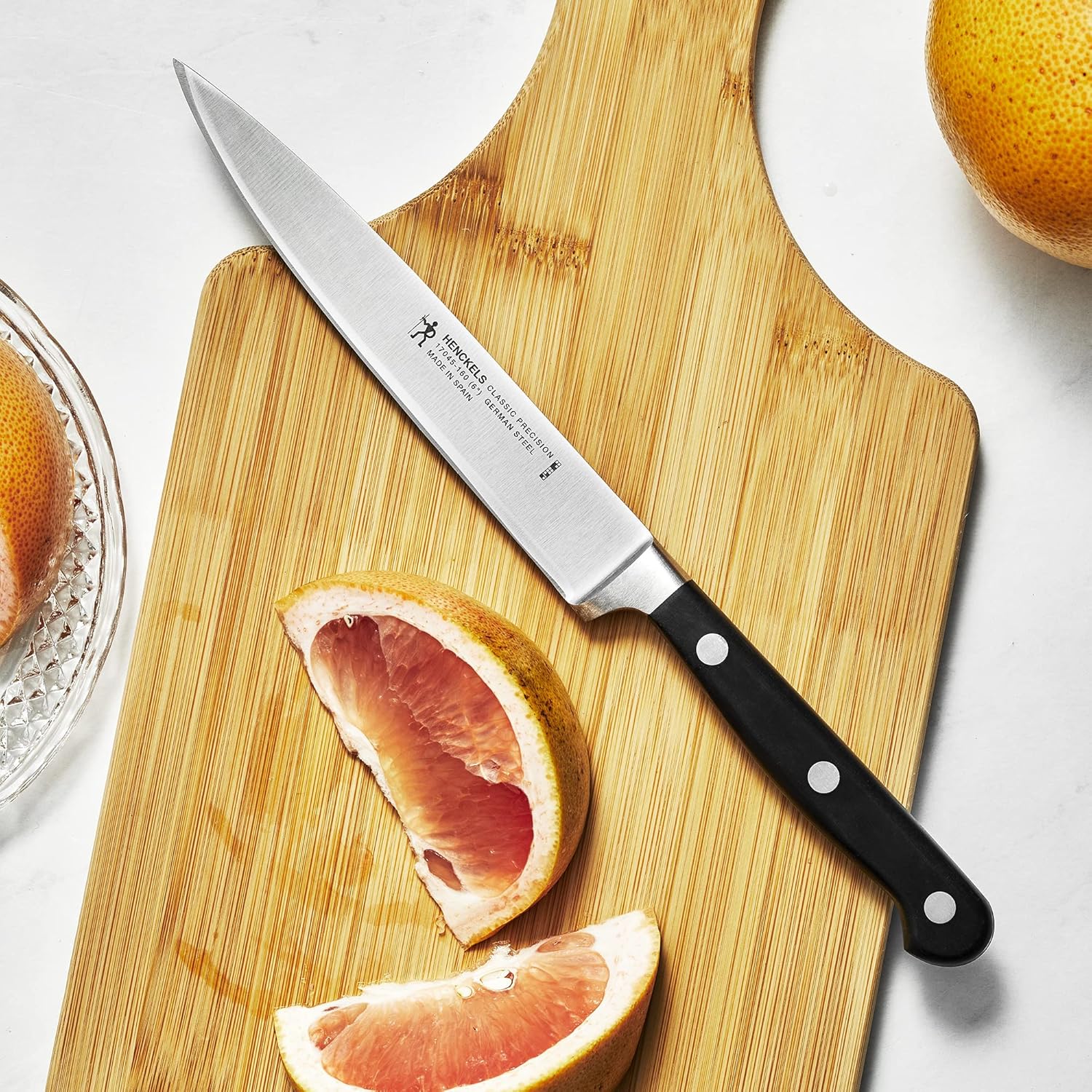 HENCKELS Classic Precision Razor-Sharp 6-inch Utility Knife, Tomato Knife, German Engineered Informed by 100+ Years of Mastery