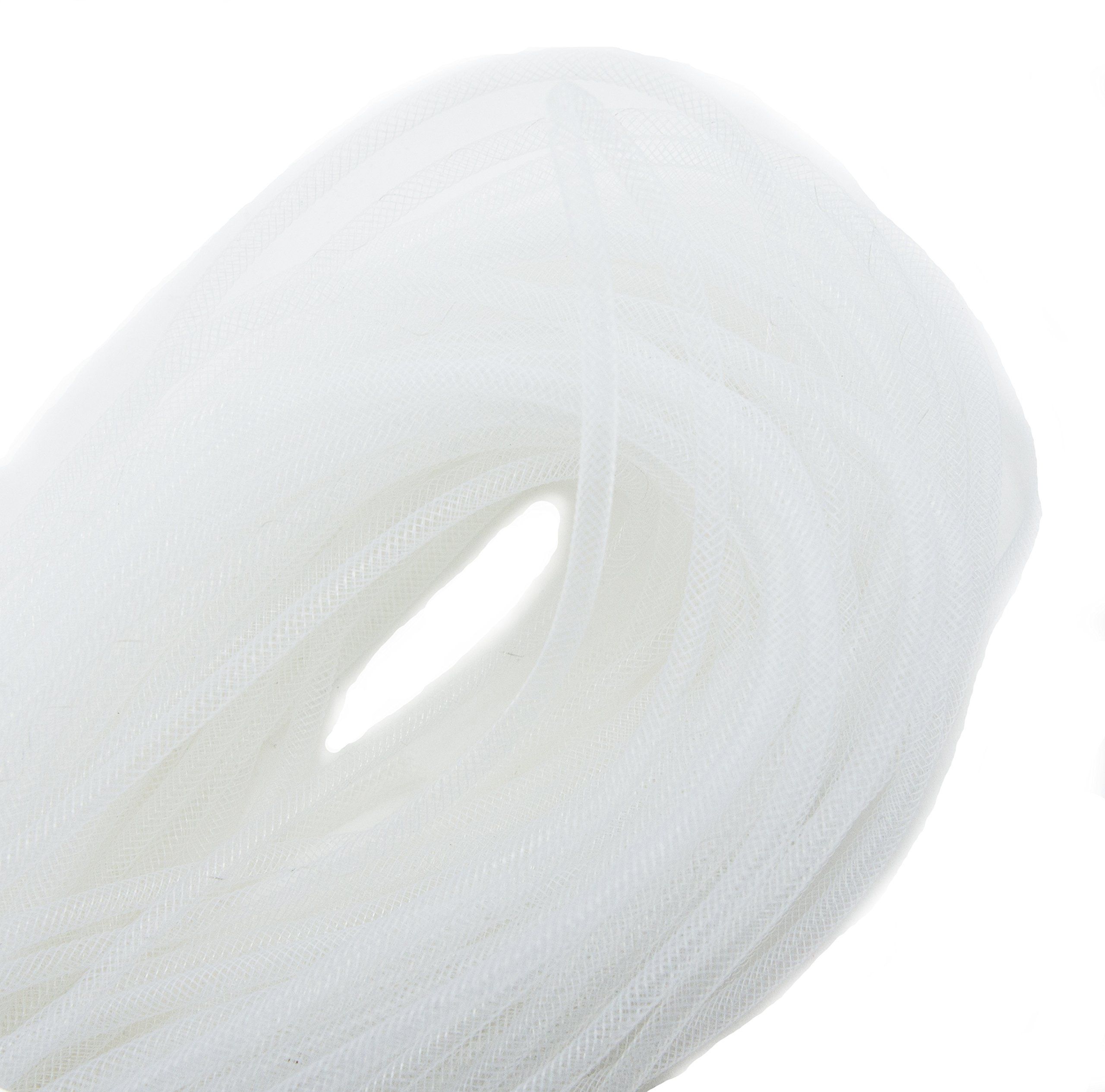 Crin tubulaire blanc élastique léger Hand 4 mm pour structurer les chapeaux