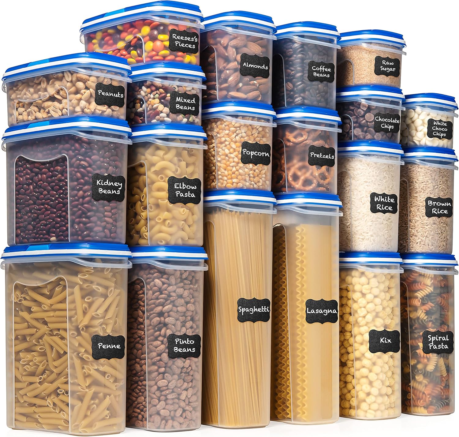 Largest Set of 40 Pc Food Storage Containers (20 Container Set) Shazo