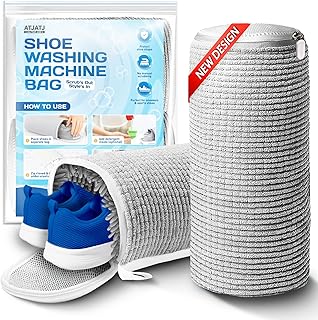 2-Pack Shoe Washing Machine Bag, 360° Deep Shoe Laundry B...