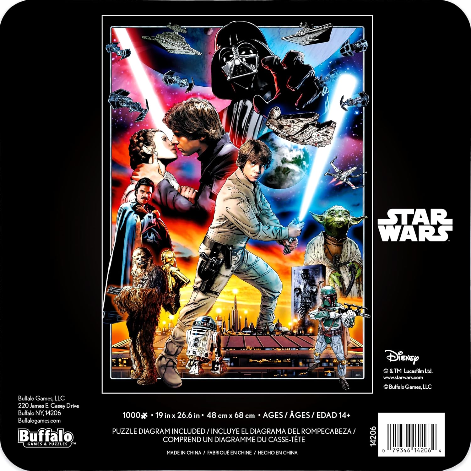 Buffalo Games - Star Wars - You'll Find I'm Full of Surprises - 1000 Piece Jigsaw Puzzle for Adults - Collectible Tin Case - Finished Size is 26.6 x 19