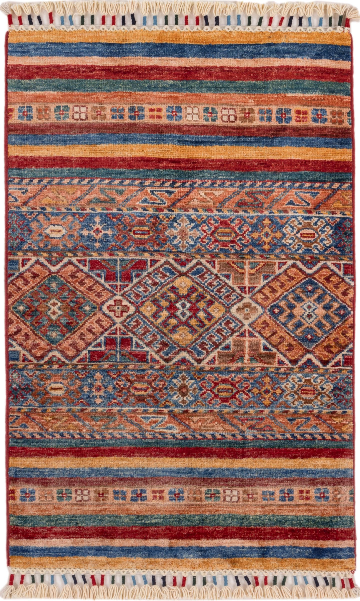 Tapis Pakistan Arijana Shaal laine noué main orient 60x97