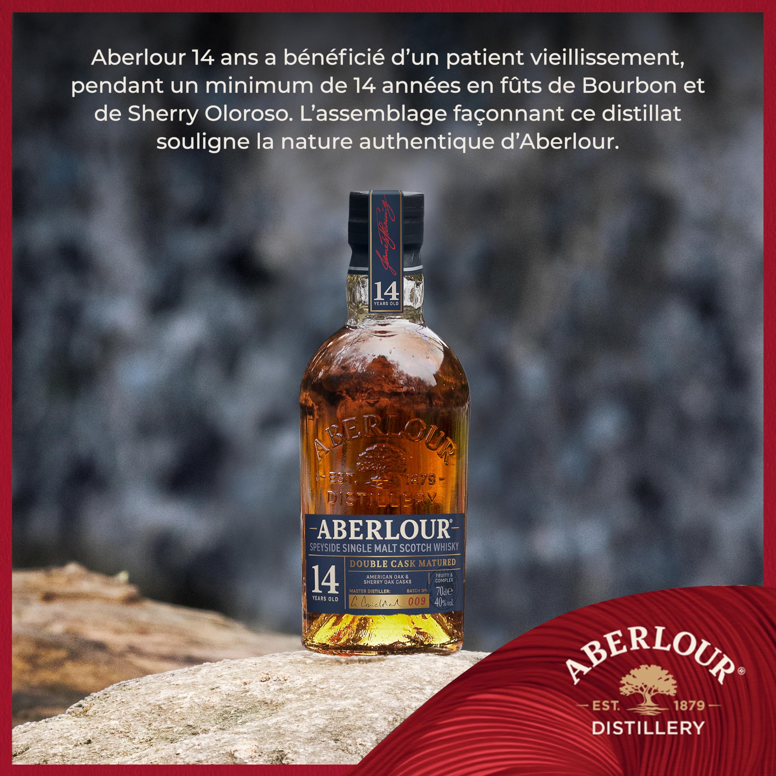 ABERLOUR 14 ans Double Cask Whisky Ecossais Single Malt avec étui - 40% 70cl