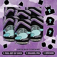 Vista 7 de 1985 Games Dados de Misterio Premium, Juego de 7 Dados Poliédricos, Dados de Corazón, Dados Rosados, Adecuados para Juegos de Rol, Juegos de Mesa