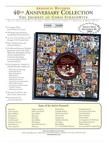 Arhoolie Records 40th Anniversary Collection The Journey Of Chris Strachwitz 1960-2000