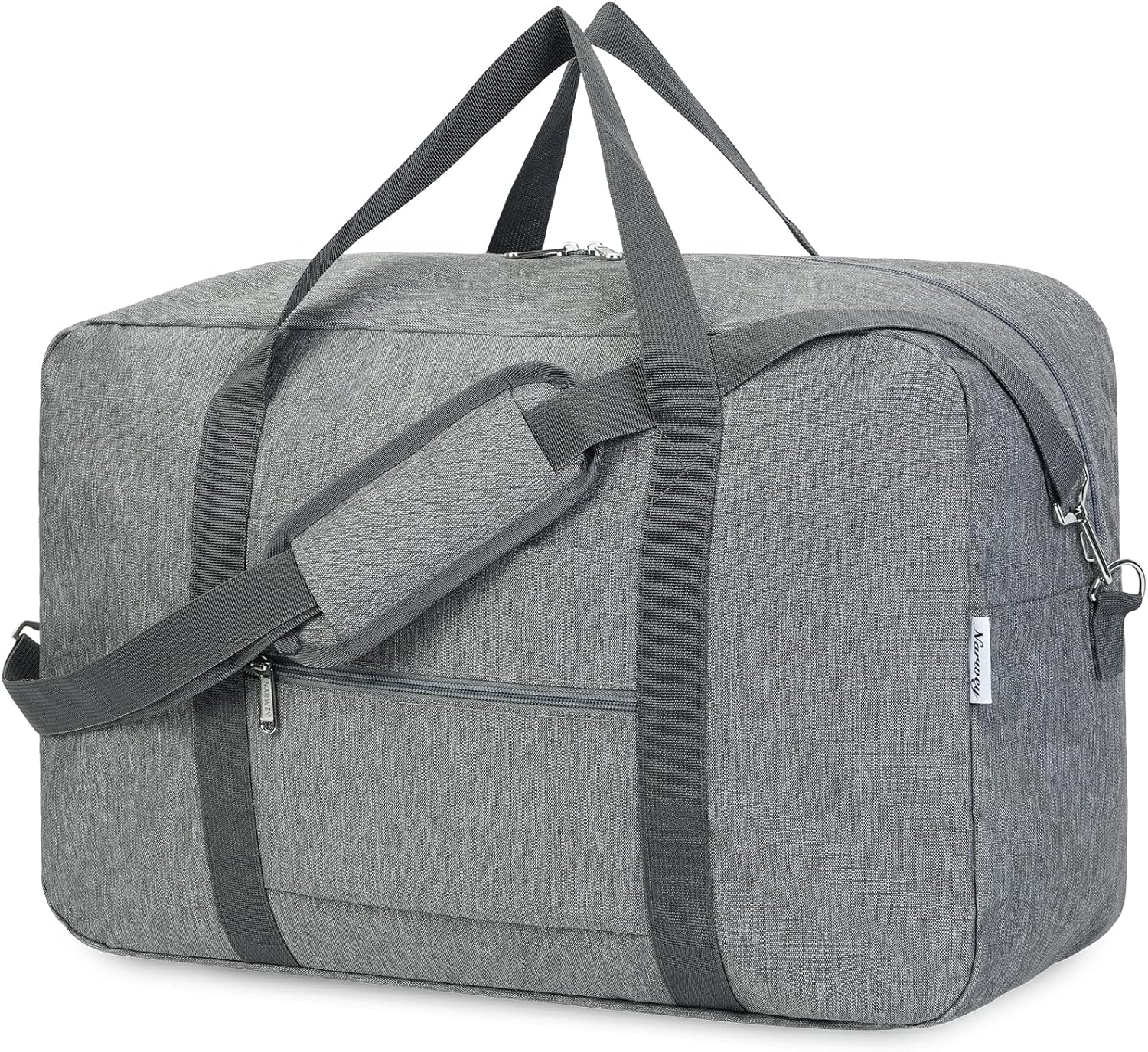 Large Cabin Bag 56x45x25, Weekend Overnight Bag for Women, Holdall Hospital Bag for Women, Travel Duffel Bag Carry on Luggage for Men 40L (Grey)