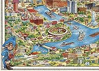 Vista 6 de Rompecabezas para adultos de 1000 piezas 1978 mapa de Pittsburgh Pennsylvania Mapa de rompecabezas de Pittsburgh