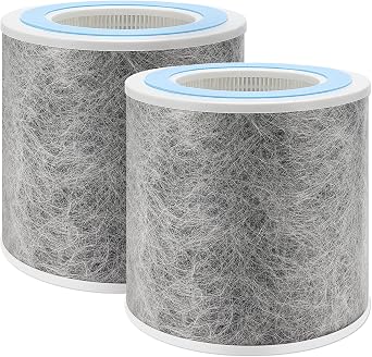 DerBlue 2pack HP100 HP102 HP152 Replacement Filter Compatible with Shark Air Purifier HP100,HP102,HP130,HP132 and HC450, HC451, HC452, HC455,Compare Part #HE1FKPET, HE1FKBAS Filter