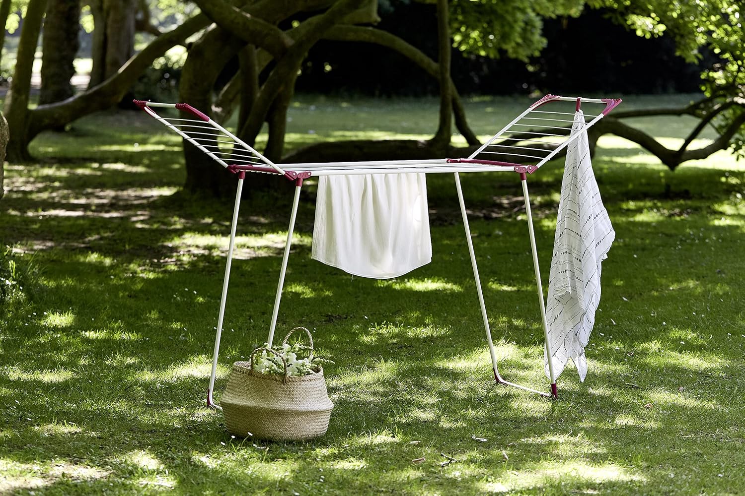 Wenko Laundry Dryer 13 m Summer Dry-13 m Drying Length, Metal, White, 46 x 153 x 76 cm