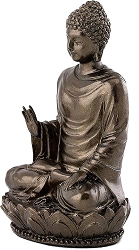 Miniatura 2 de Figura decorativa de Buda Shakyamuni de 3 pequeña Top Collection Resina con acabado en bronce