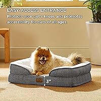 Vista 107 de Bedsure - Cama ortopédica mediana para perros, sofá cama impermeable para perros medianos, espuma de soporte con funda extraíble y lavable, forro