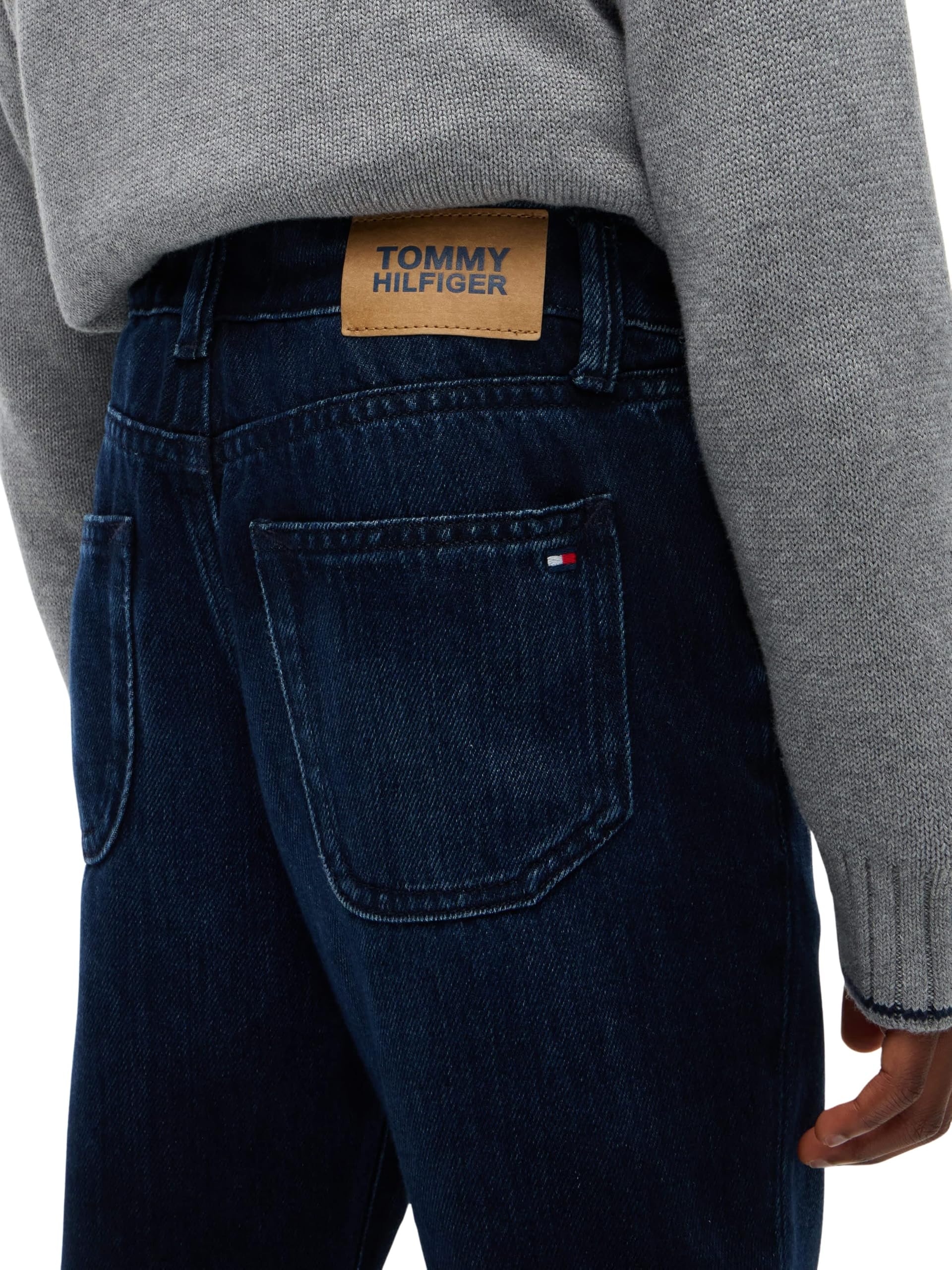 Tommy Hilfiger - Straight Blue Blackkb0kb10685, Dritto Bambini e Ragazzi