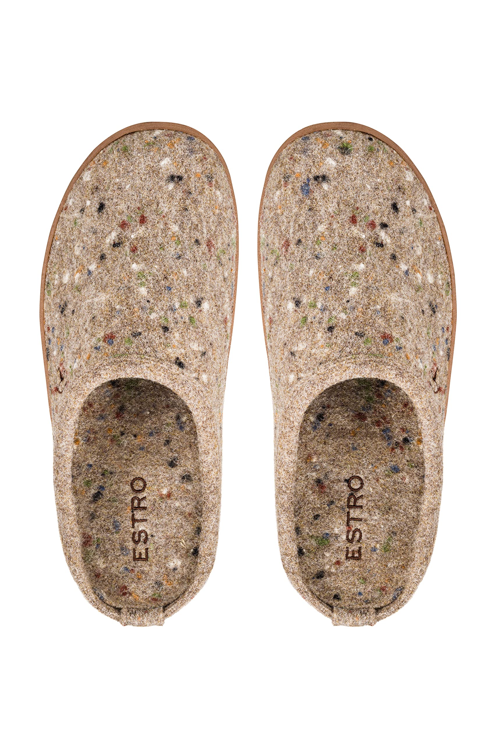 ESTRO Zapatillas Casa Hombre Cerradas - Pantuflas Hombre Fieltro Zapatillas de Casa Fieltro Babuchas Con Suela Goma DUO